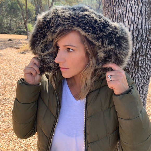 itslove Jackets & Blazers - | olivia faux fur hooded puffer jacket |